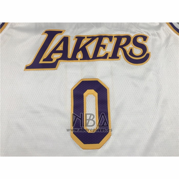 Camiseta Los Angeles Lakers Russell Westbrook NO 0 Association 2021 Blanco